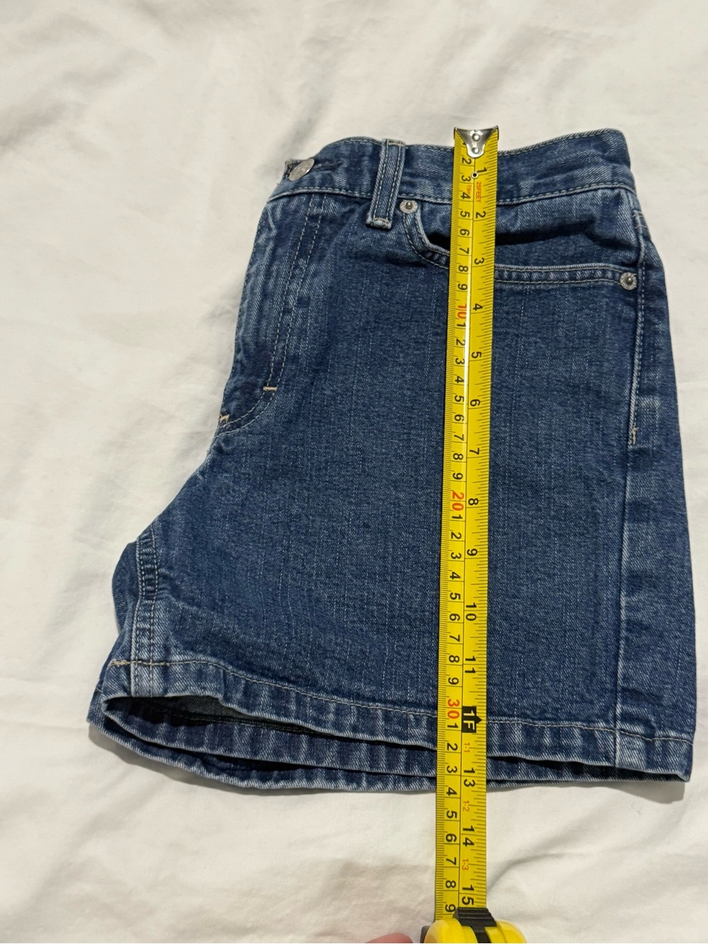 Tommy Hilfiger Navy Blue Denim Jean Shorts - Picture 9 of 11